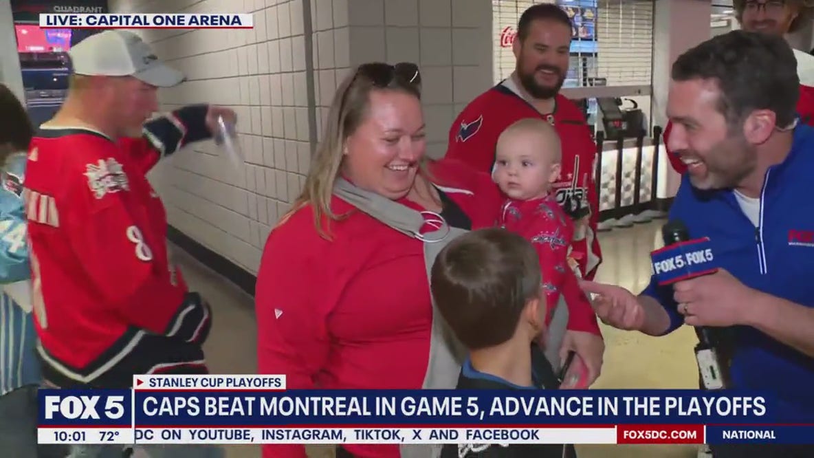 Capitals fans celebrate 4-1 win over Canadiens